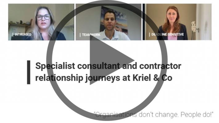Kriel & Co Specialist Consultant and Contractor Relationship Journeys: Bonnie Floyd, Greg Calothi and Sunet Schoonees.
